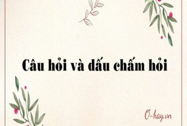 Câu hỏi và dấu chấm hỏi