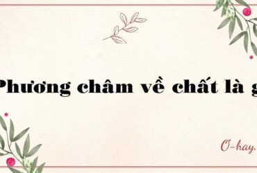 Phương châm về chất là gì?