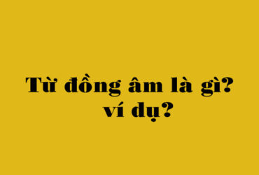 Từ đồng âm là gì?