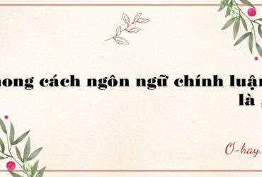 Phong cách ngôn ngữ chính luận là gì?